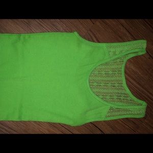 green tank top